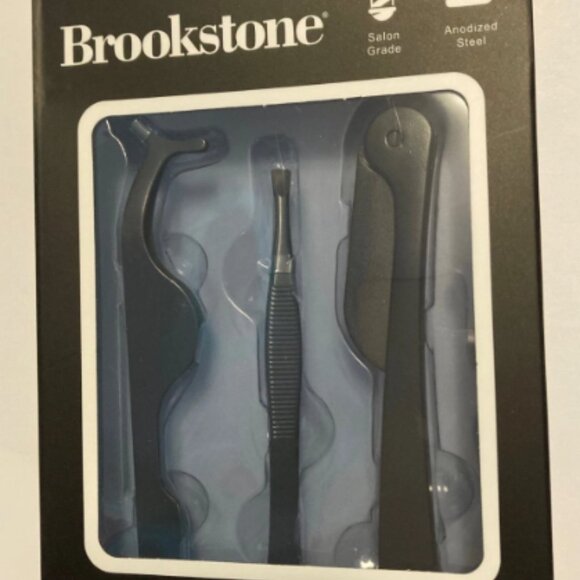 Brookstone 3-Pack Eyebrow Repair Set Lash Curler, Eyebrow Trimmer,Flat Brow clip - Picture 1 of 3